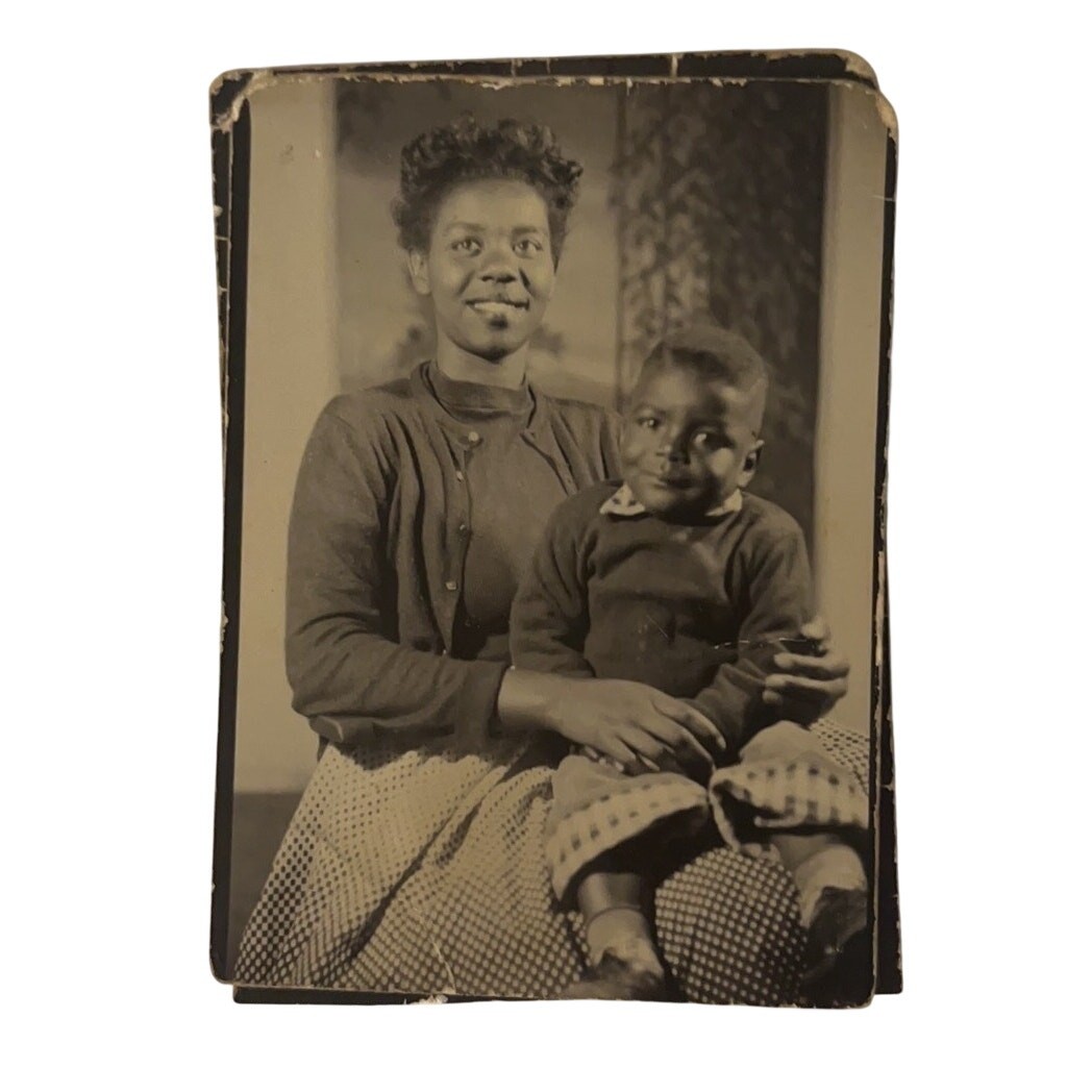 Vintage African American Family Photo Mother & Son Wilmington NC c. 1940s Vintage African American Family Photo Mother & Son Wilmington NC c. 1940s