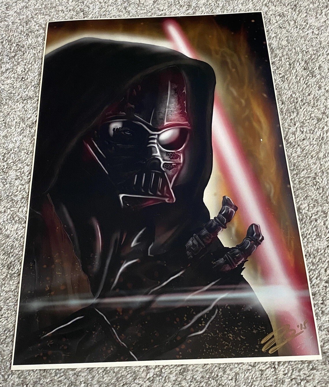ComicCon 2015 Star Wars darth Vader poster 11x17” Autographed Dan Dufault ComicCon 2015 Star Wars darth Vader poster 11x17” Autographed Dan Dufault