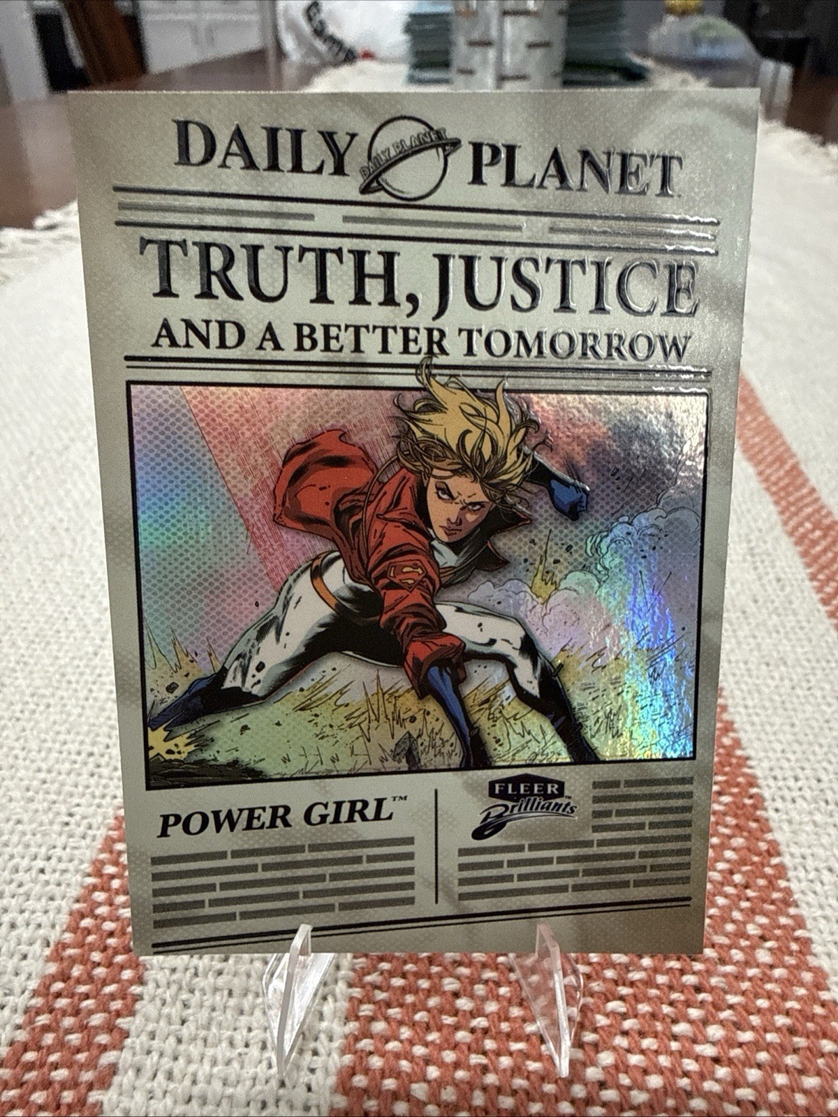 2025 Fleer Brilliants Superman - #TJBT-9 Power Girl - Truth Justice SP (1:640) 2025 Fleer Brilliants Superman - #TJBT-9 Power Girl - Truth Justice SP (1:640)