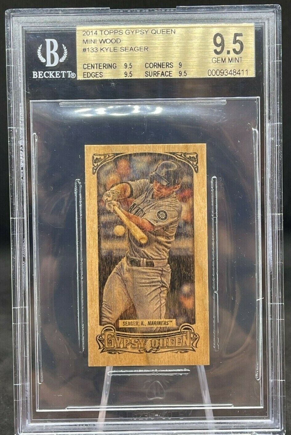 2014 Topps Gypsy Queen Rare Mini Wood Kyle Seager #5/5 Seattle Mariners BGS 9.5