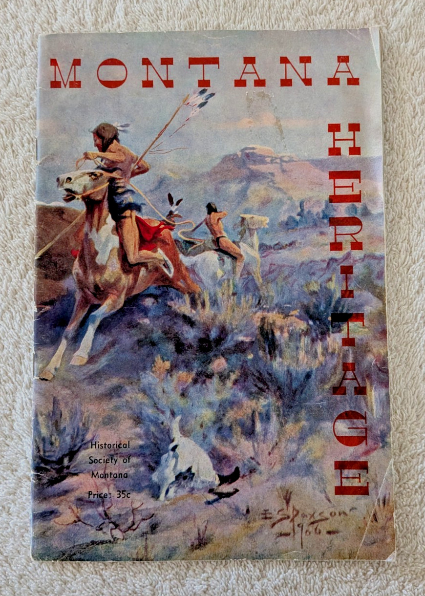 Vtg 1955 Montana Heritage Booklet Historical Society Charles M Russell Paxson