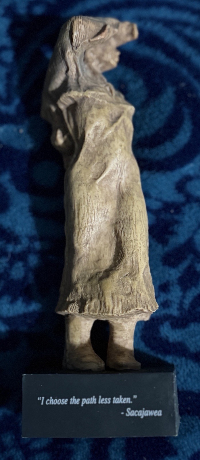 vintage SACAJAWEA “I CHOOSE THE PATH LESS TAKEN” Resin Statue 6.50” J. GIUFFRE