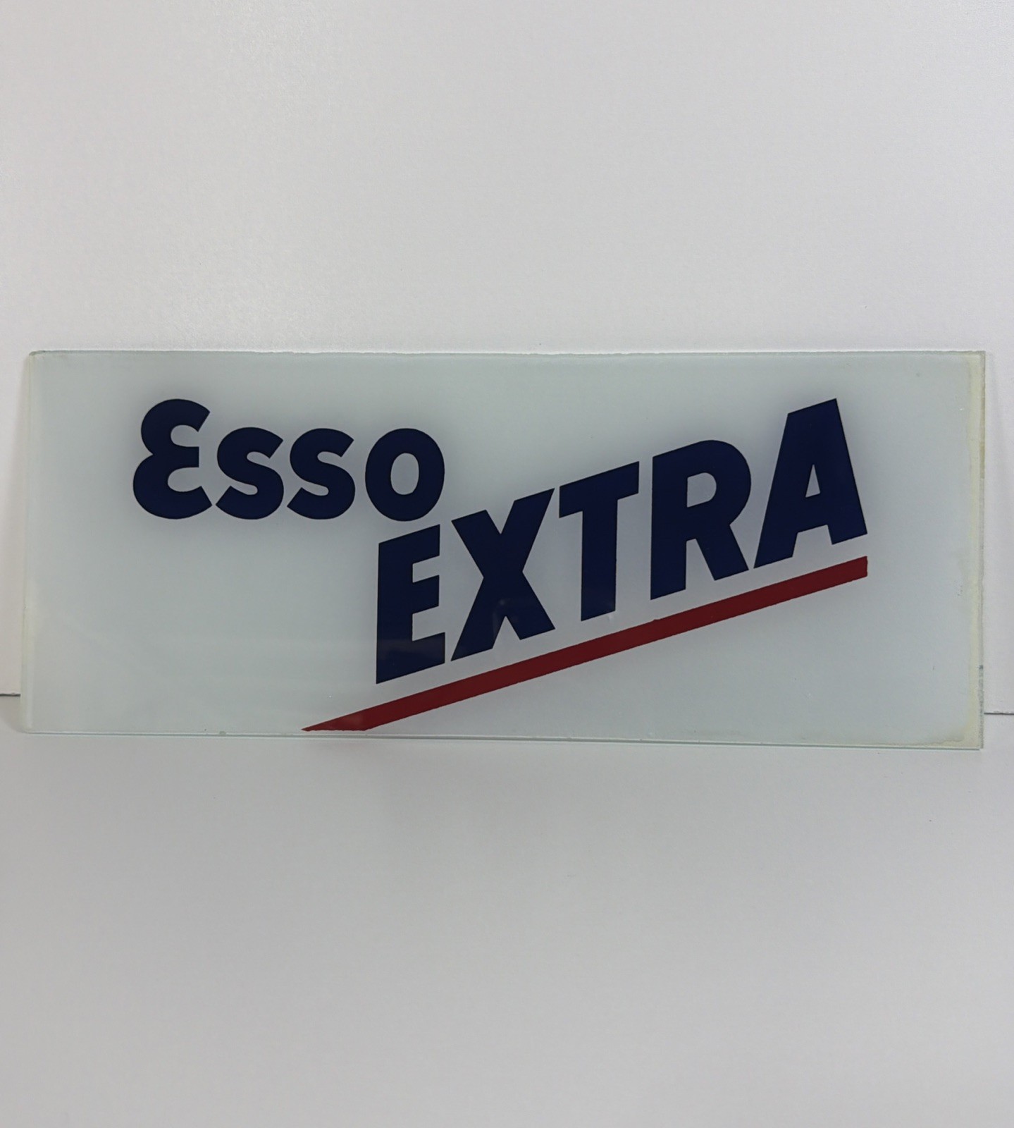 VTG Original ESSO EXTRA Gasoline Glass Gas Pump Plate Insert 12 3/8” x 5” VGC VTG Original ESSO EXTRA Gasoline Glass Gas Pump Plate Insert 12 3/8” x 5” VGC