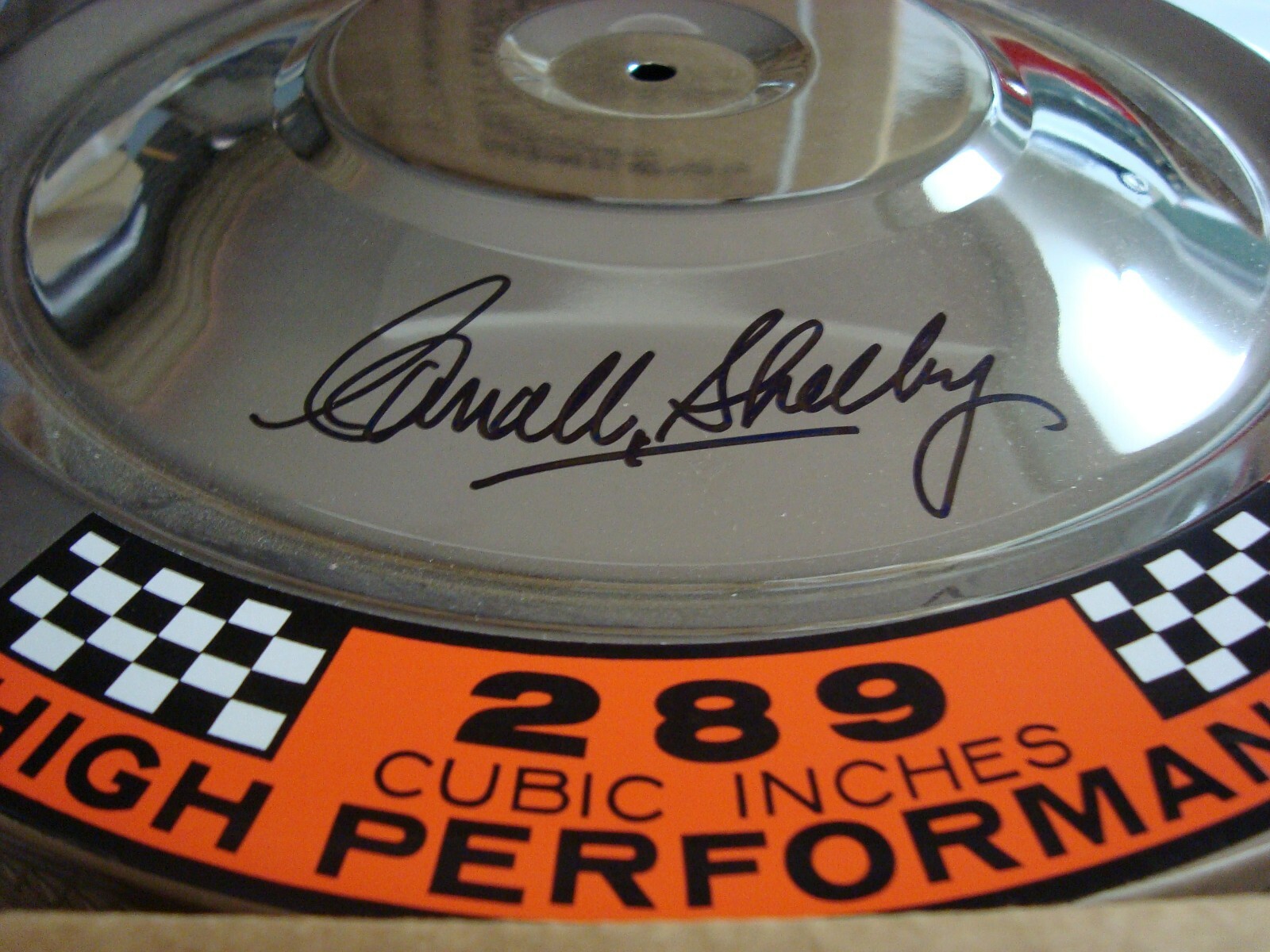 CARROLL SHELBY SIGNED AIR CLEANER - GENUINE SIGNATURE 100% CARROLL SHELBY SIGNED AIR CLEANER - GENUINE SIGNATURE 100%