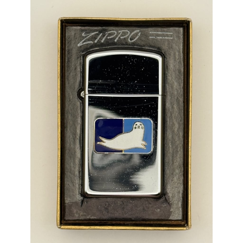 1967 Zippo Slim Newfoundland Refining Advertising Lighter Box Papers Collectible