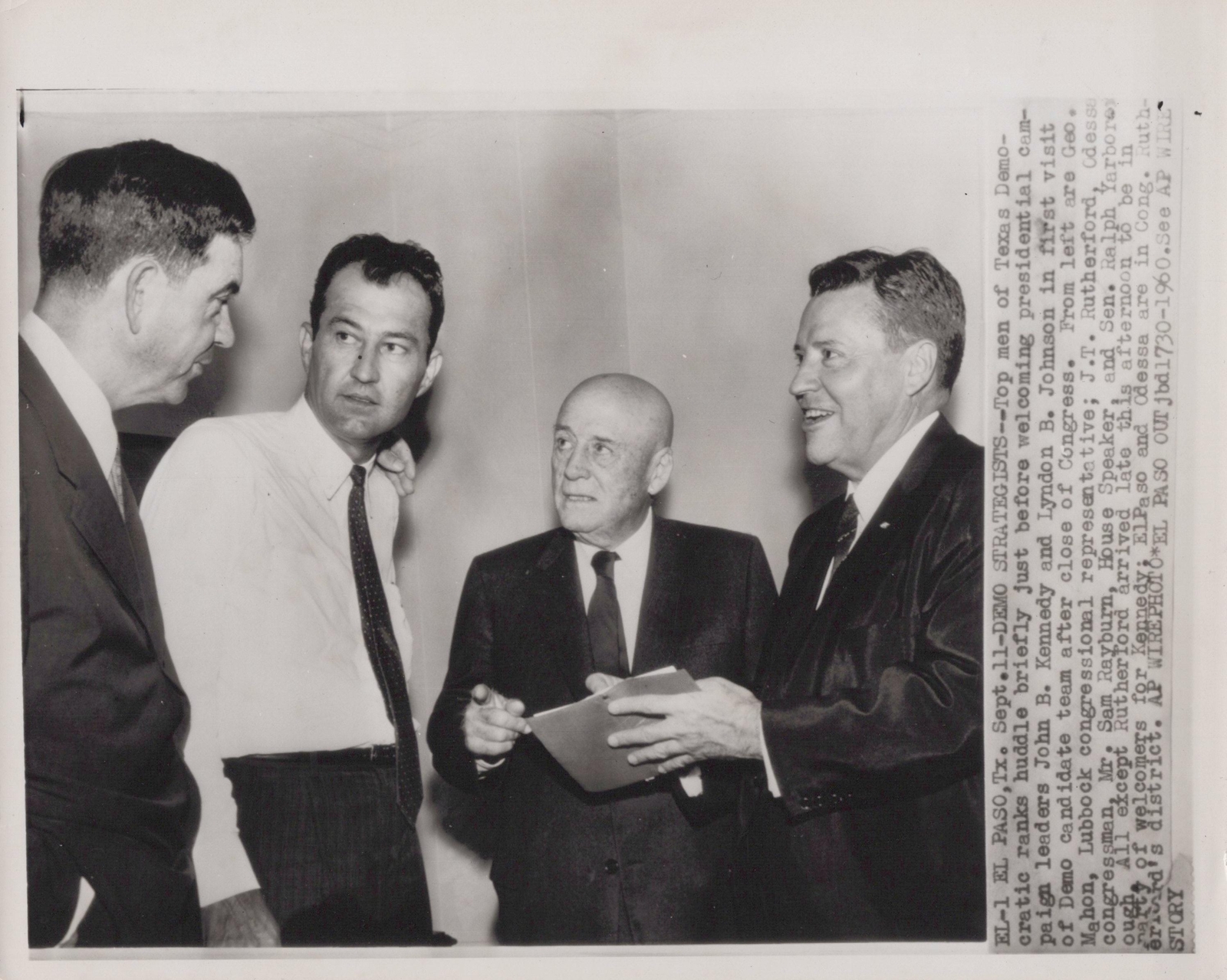 1960 Dem Strategists Mahon Rayburn Yarborough El Paso - Original Press Photo