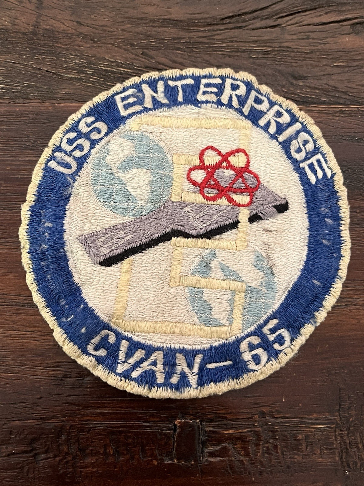 SCARCE VINTAGE 1960S 1970S US NAVY USN USS ENTERPRISE CVAN-65 PATCH