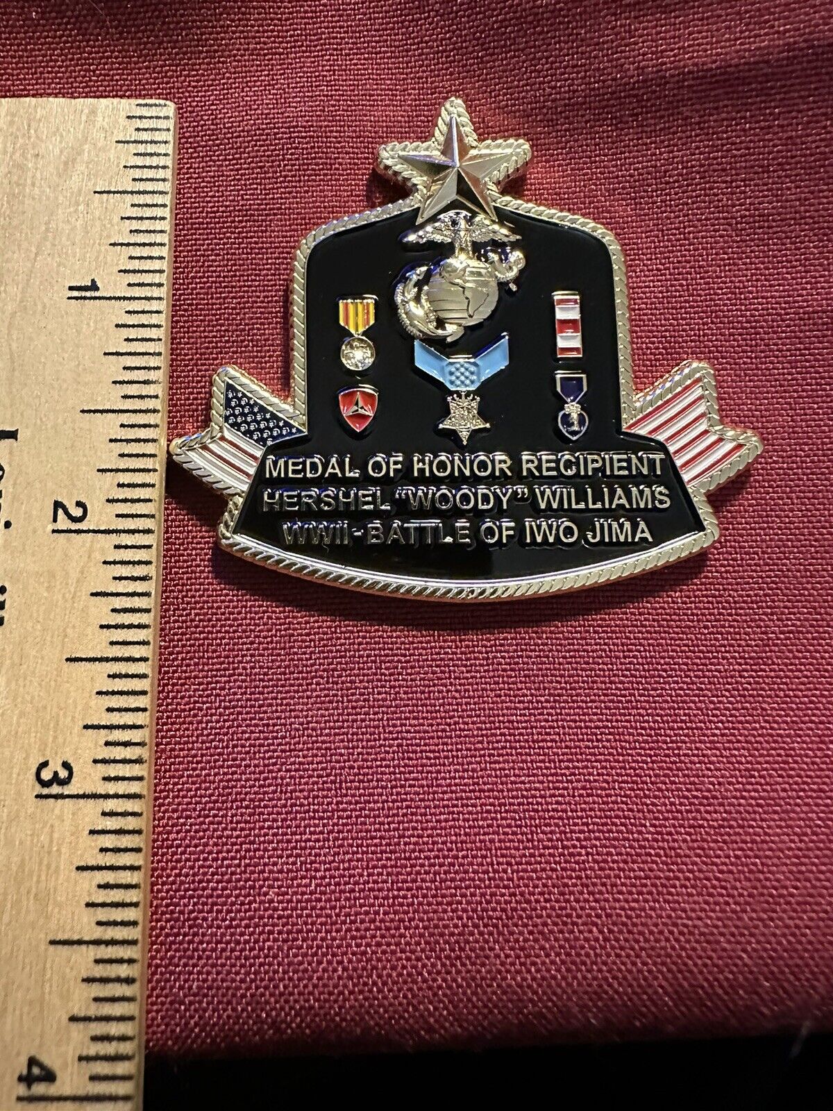 Hershel Woody Williams USMC Medal Of Honor Challenge Coin World War II