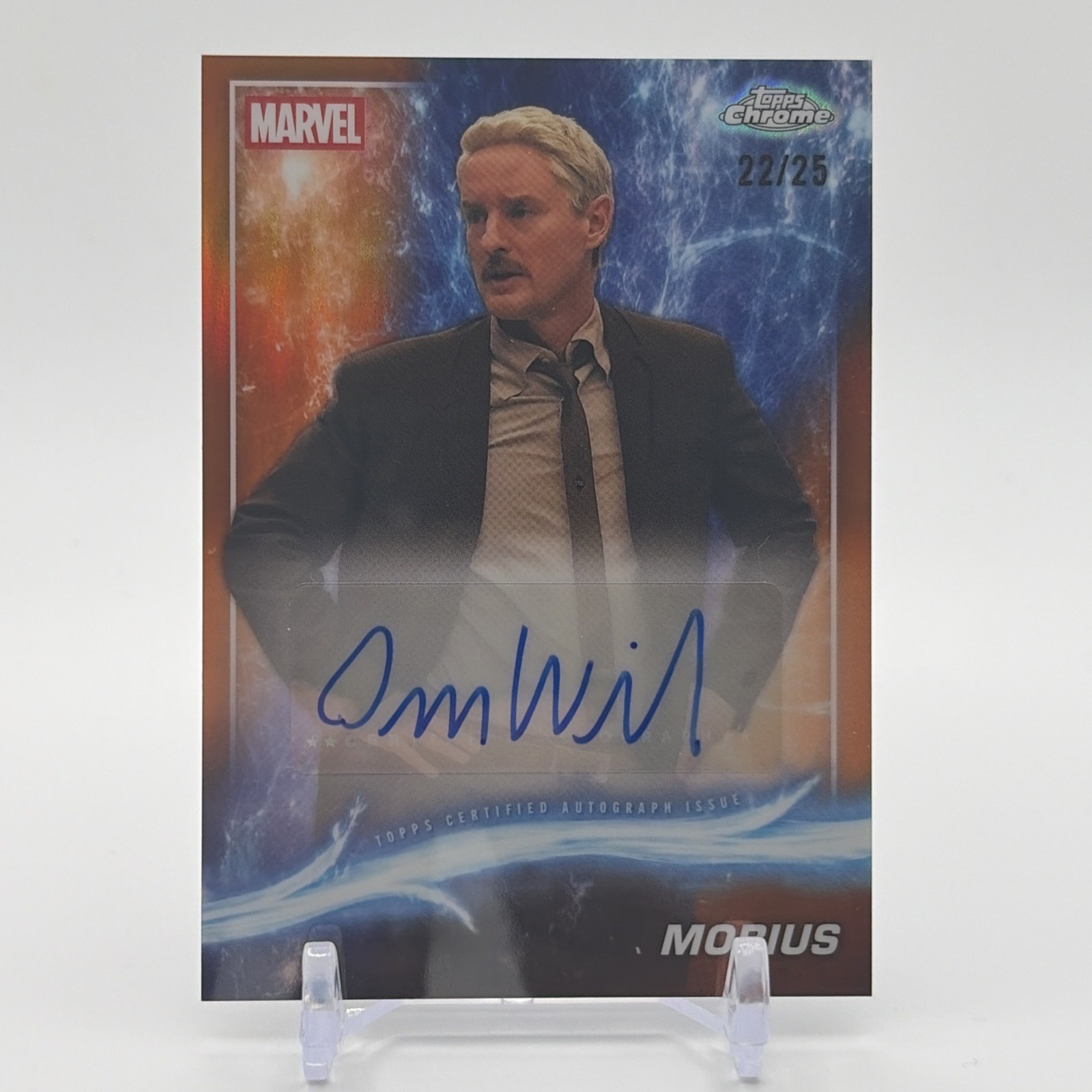 Topps 2025 Marvel Chrome Owen Wilson as Mobius Auto AA-OW 22/25 Topps 2025 Marvel Chrome Owen Wilson as Mobius Auto AA-OW 22/25