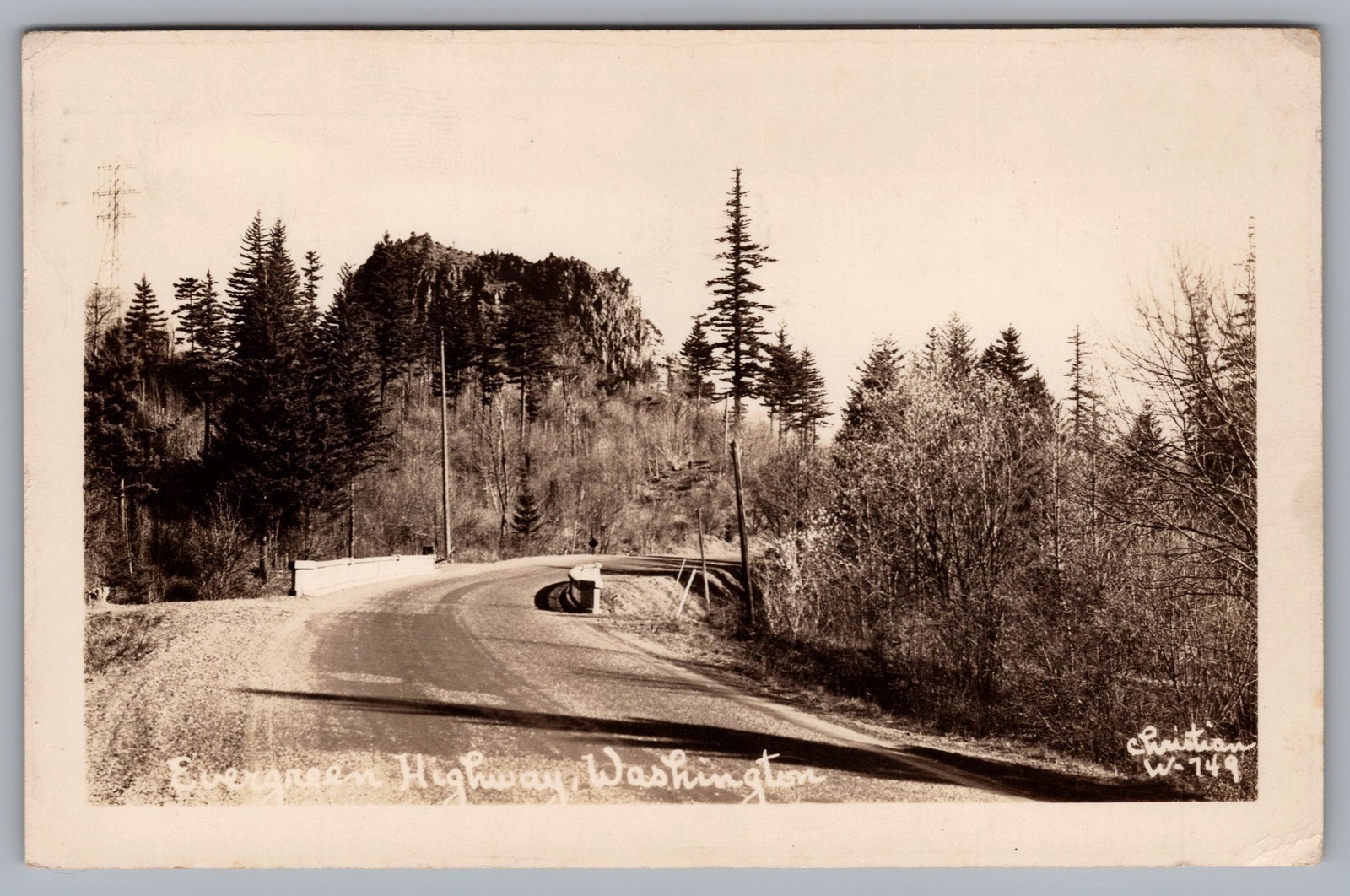 Evergreen Highway WA Vancouver RPPC 1950 Vintage Postcard TS-299