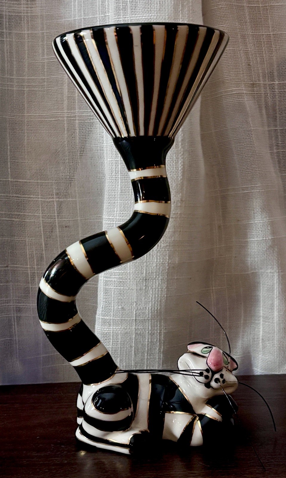 SWAK Clancy The Cat Martini Glass Figurine Lynda Corneille Whimsical 8