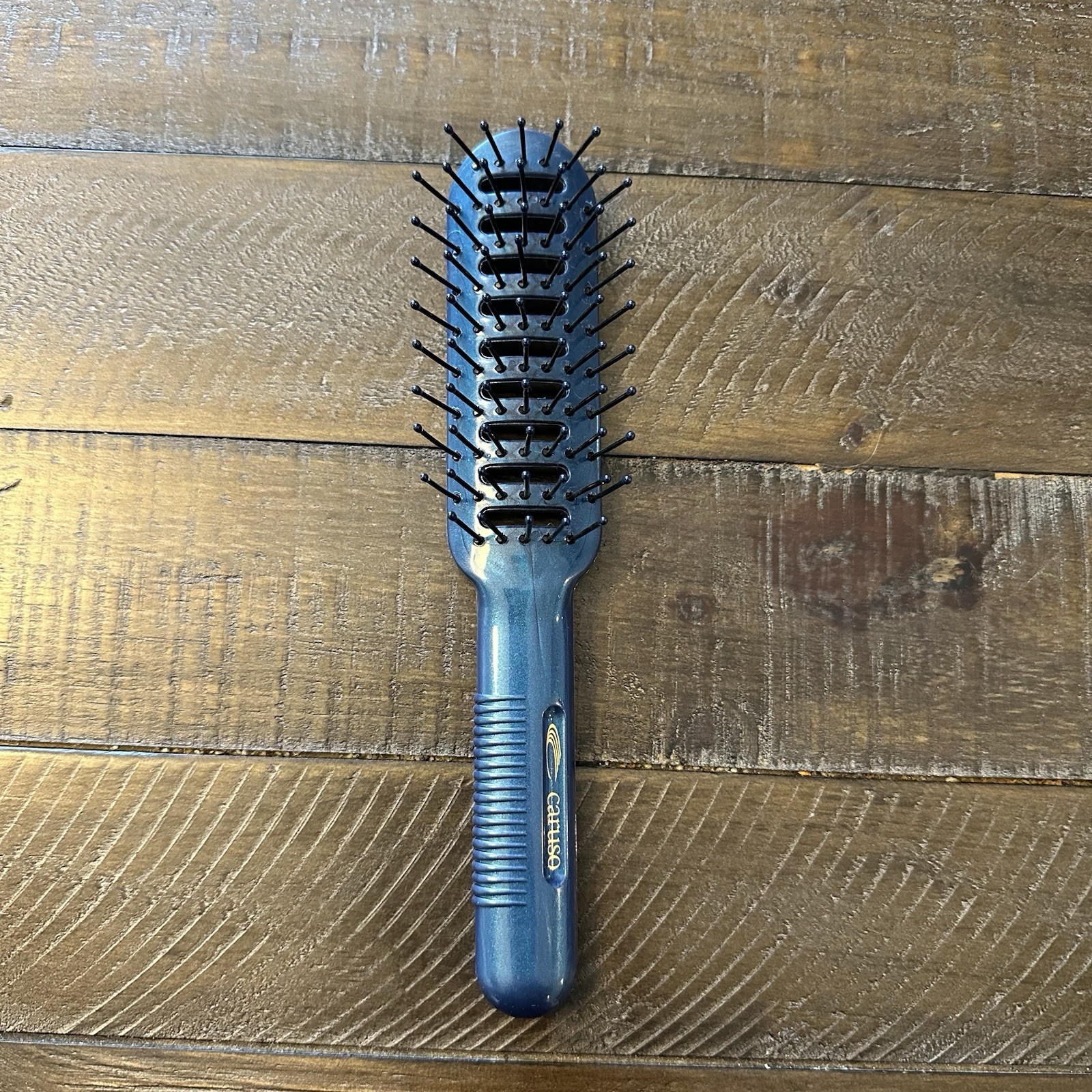 NEW Vintage Richard Caruso Vented Hair Brush Dark Blue HTF RARE 8” Steam NEW Vintage Richard Caruso Vented Hair Brush Dark Blue HTF RARE 8” Steam