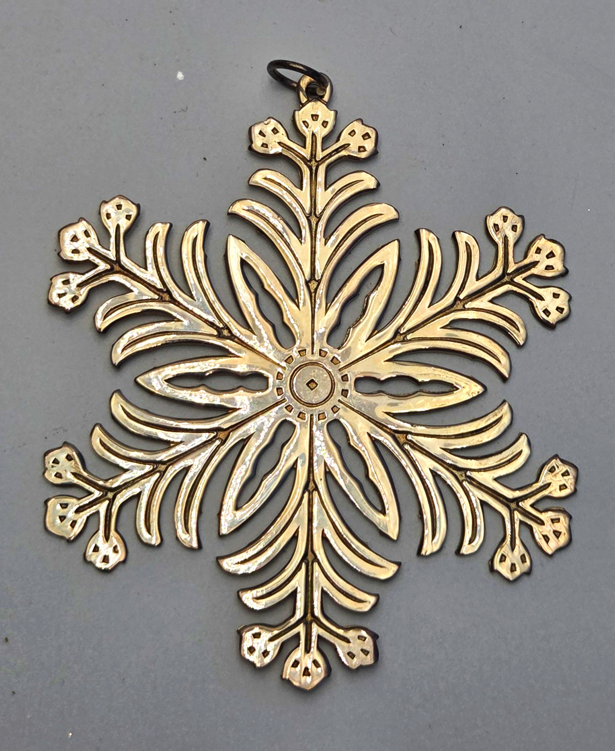 Vintage 1973 MMA Fritz Kredel Silver Snowflake Christmas Ornament Vintage 1973 MMA Fritz Kredel Silver Snowflake Christmas Ornament