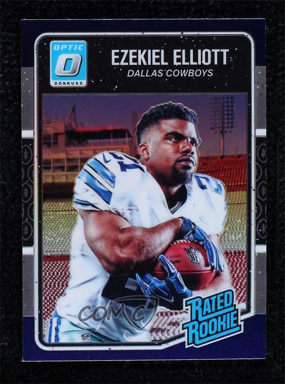 2016 Donruss Optic Rated Rookies Purple Ezekiel Elliott #168 Rookie RC