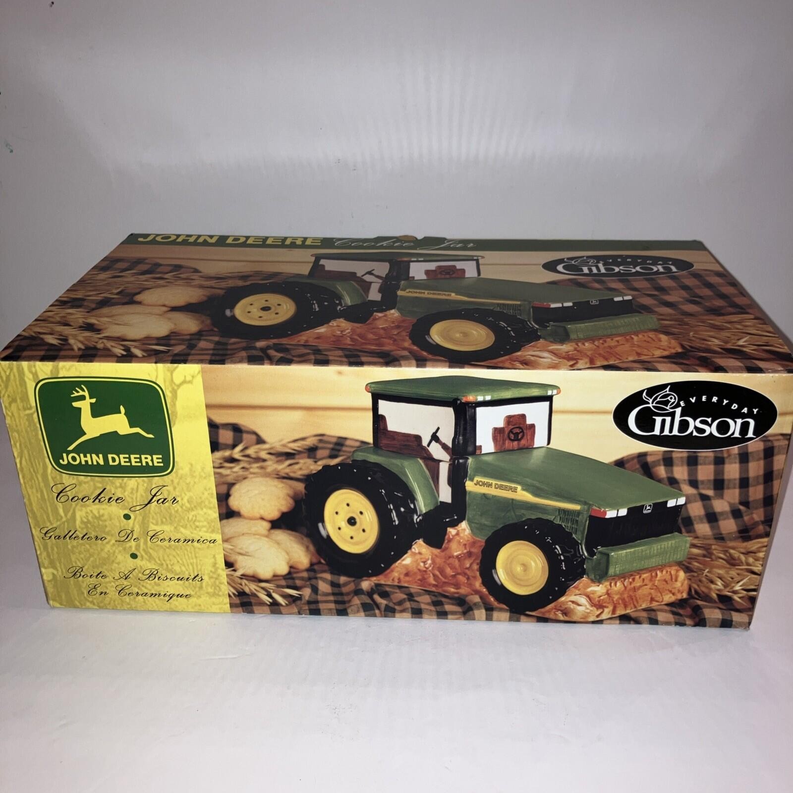 VINTAGE 2000 John Deere Tractor Gibson Cookie Jar NEW IN BOX VINTAGE 2000 John Deere Tractor Gibson Cookie Jar NEW IN BOX