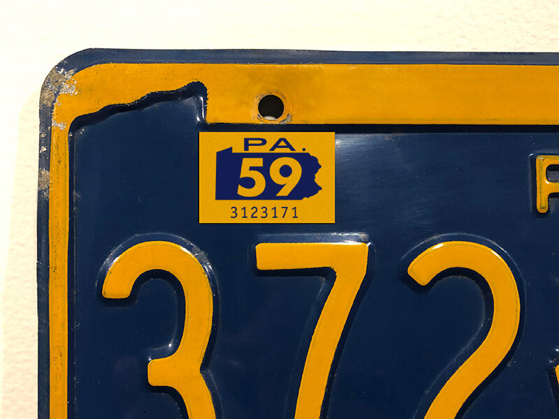1959 Pennsylvania License Plate Registration Sticker, PA, Classic, Vintage, Tag 1959 Pennsylvania License Plate Registration Sticker, PA, Classic, Vintage, Tag