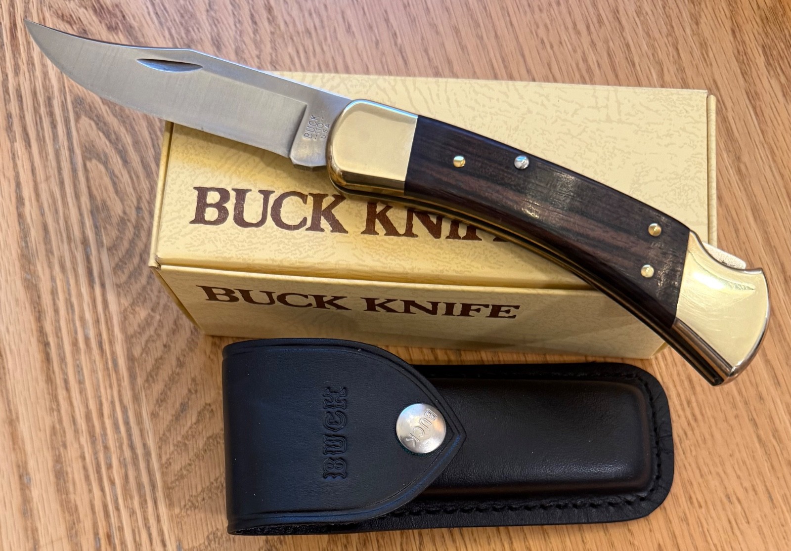 VINTAGE 1981-86 BUCK 110 KNIFE NEVER USED IN BOX N16A VINTAGE 1981-86 BUCK 110 KNIFE NEVER USED IN BOX N16A