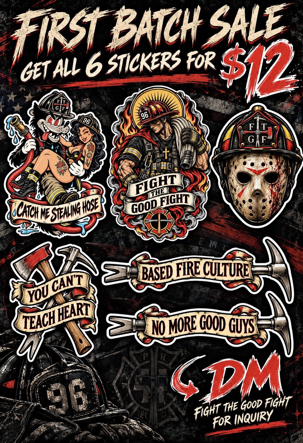 First Batch Order Stickers - traditional 6 Stickers For $12