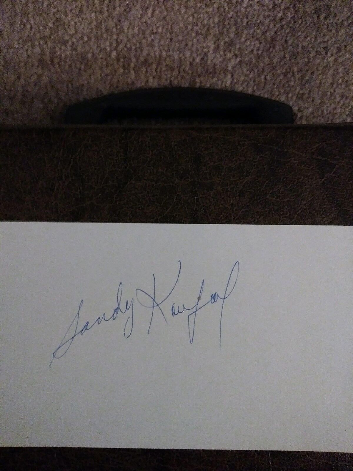 Sandy Koufax HOF Signed 3x5 Index Card AUTO Autograph 1978