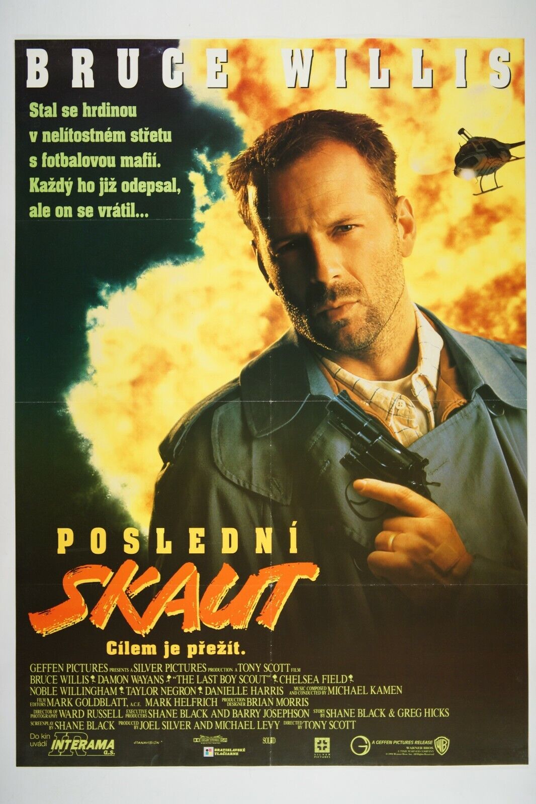 THE LAST BOY SCOUT 23x33 Original Czech movie poster 1991 BRUCE WILLIS, T. SCOTT