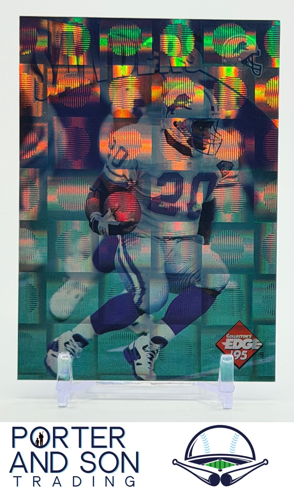 Barry Sanders 1995 Collector\'s Edge Instant Replay Prisms #12 Detroit Lions Barry Sanders 1995 Collector\'s Edge Instant Replay Prisms #12 Detroit Lions