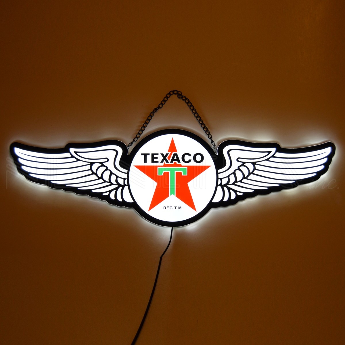 Texaco Star LED sign wall lamp aviation wings Neon shop Gasoline Gas pump globe Texaco Star LED sign wall lamp aviation wings Neon shop Gasoline Gas pump globe