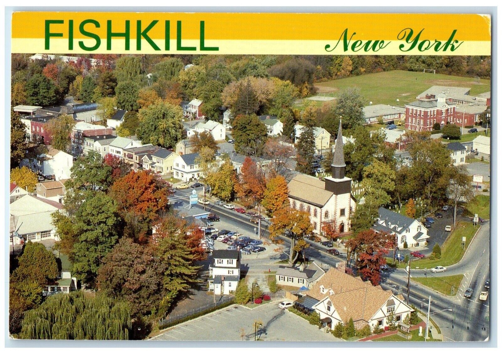 c1990's Aerial View Of Fishkill New York NY Unposted Vintage Postcard