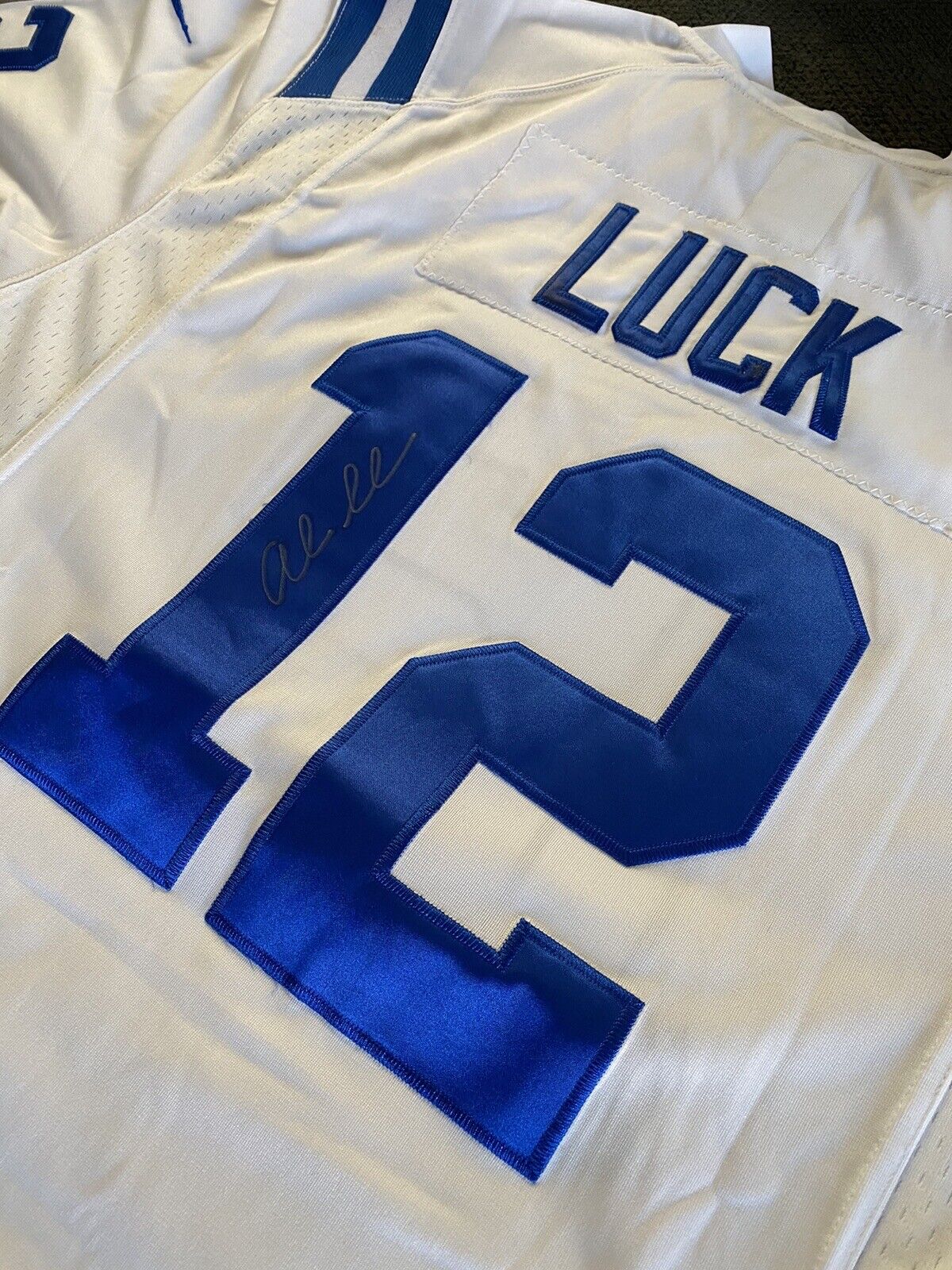 Andrew Luck Signed NFL White Colts Nike Jersey