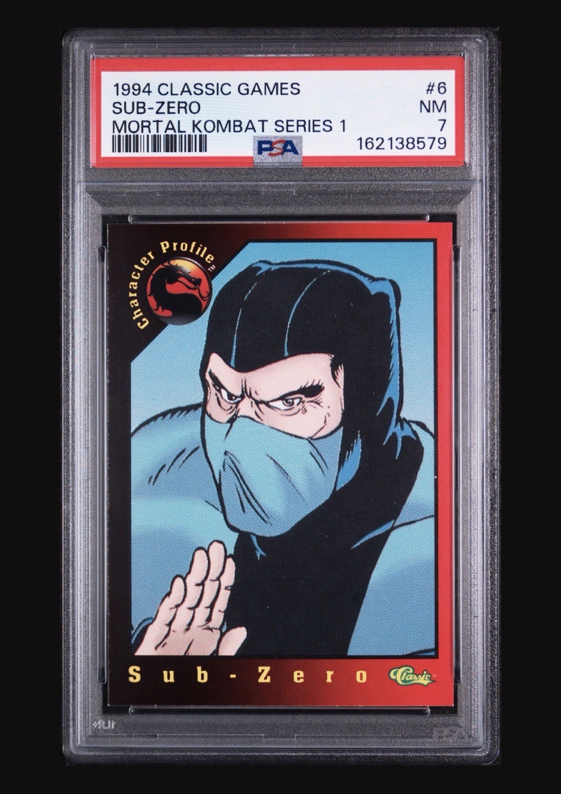 1994 Classic Mortal Kombat Series I Card #6 Sub-Zero PSA 7 NM Rookie Card 1994 Classic Mortal Kombat Series I Card #6 Sub-Zero PSA 7 NM Rookie Card