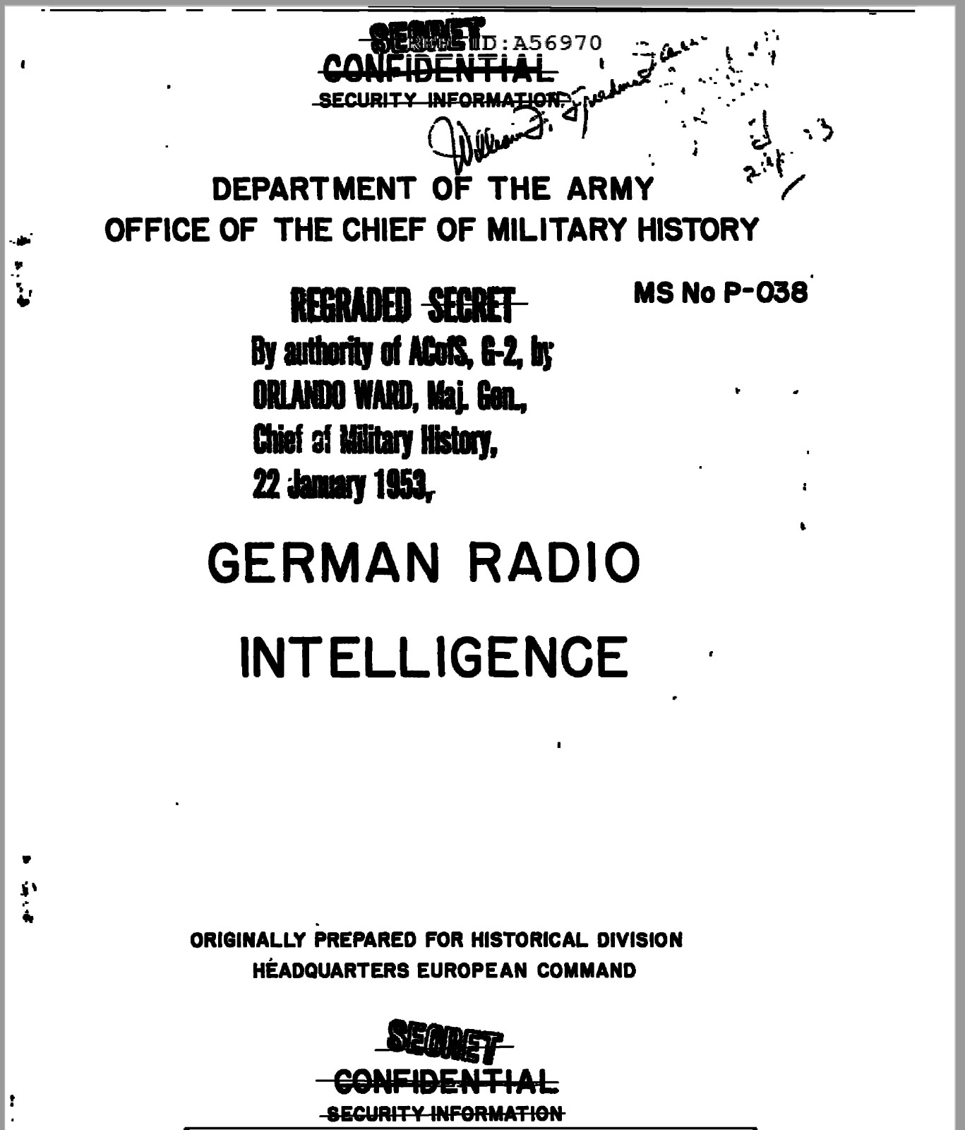 294 Page 1950 Translated German Radio Intelligence WWII 1936-1945 Text on CD