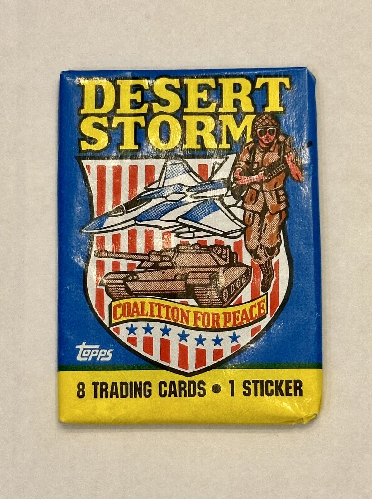 1991 Topps Desert Storm Single Wax Pack. Made And Printed In The U.S.A.