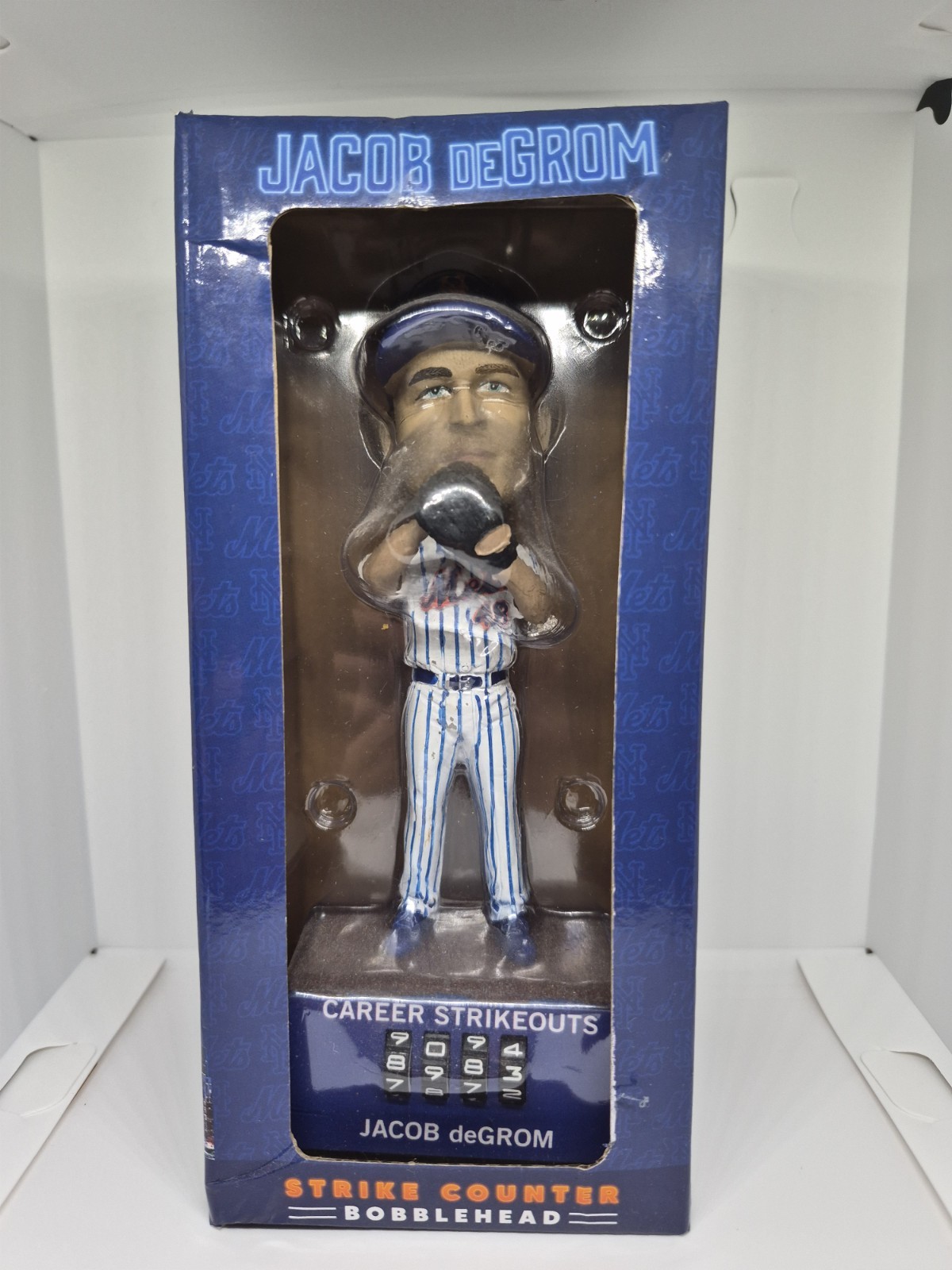 Hyundai Jacob deGrom New York Mets Strike Counter Bobblehead Connecting Series Hyundai Jacob deGrom New York Mets Strike Counter Bobblehead Connecting Series