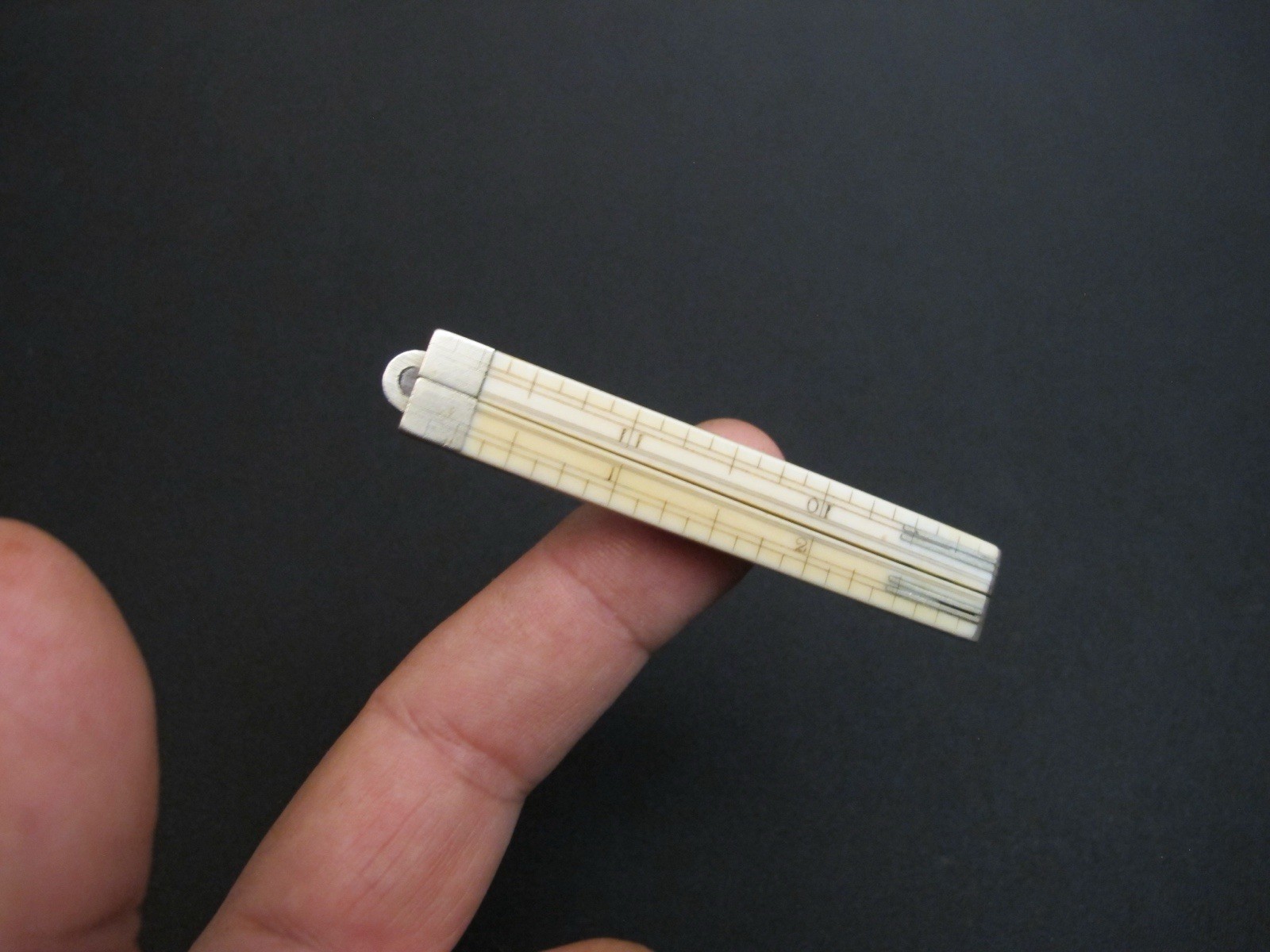 German Silver Old/Vtg Miniature 4-Fold Pocket Rule Antique/Rare Machinist Tool