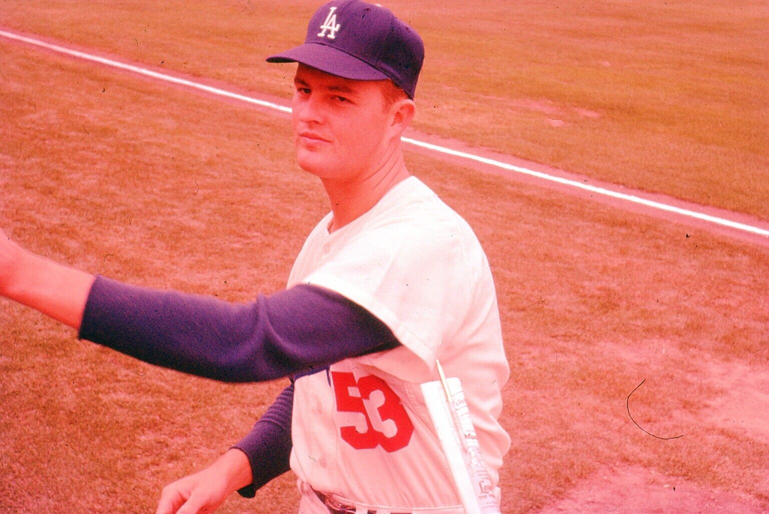 L A Dodgers Don Drysdale - Pitcher - April 19, 1959 - 35MM Slide