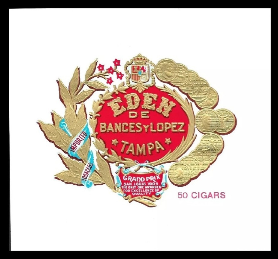 Vintage Tampa Cigar Box Label 