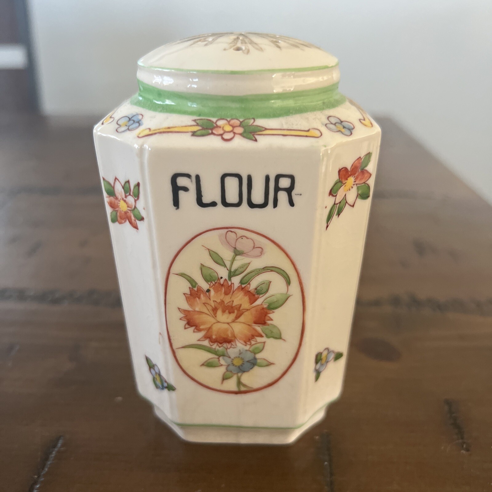 Beautiful vintage made in Japan floral flour shaker Beautiful vintage made in Japan floral flour shaker