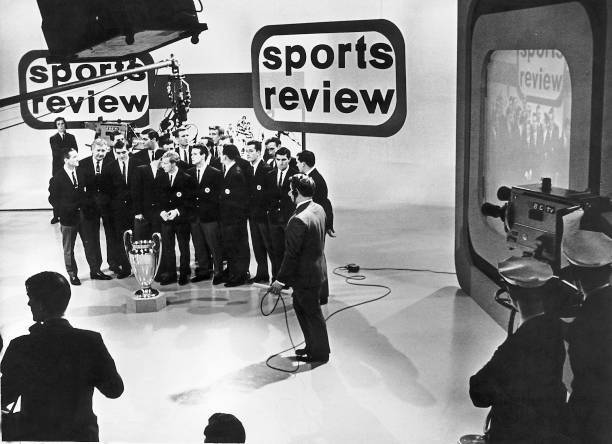 Celtic Players are presented with Team of the Year Award in a- 1967 Old Photo Celtic Players are presented with Team of the Year Award in a- 1967 Old Photo