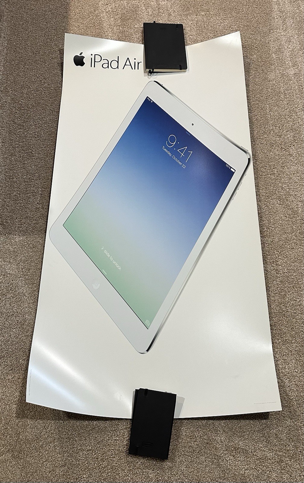 2013 Apple iPad Air Launch Store Display Poster 24x46 Plastic 2013 Apple iPad Air Launch Store Display Poster 24x46 Plastic