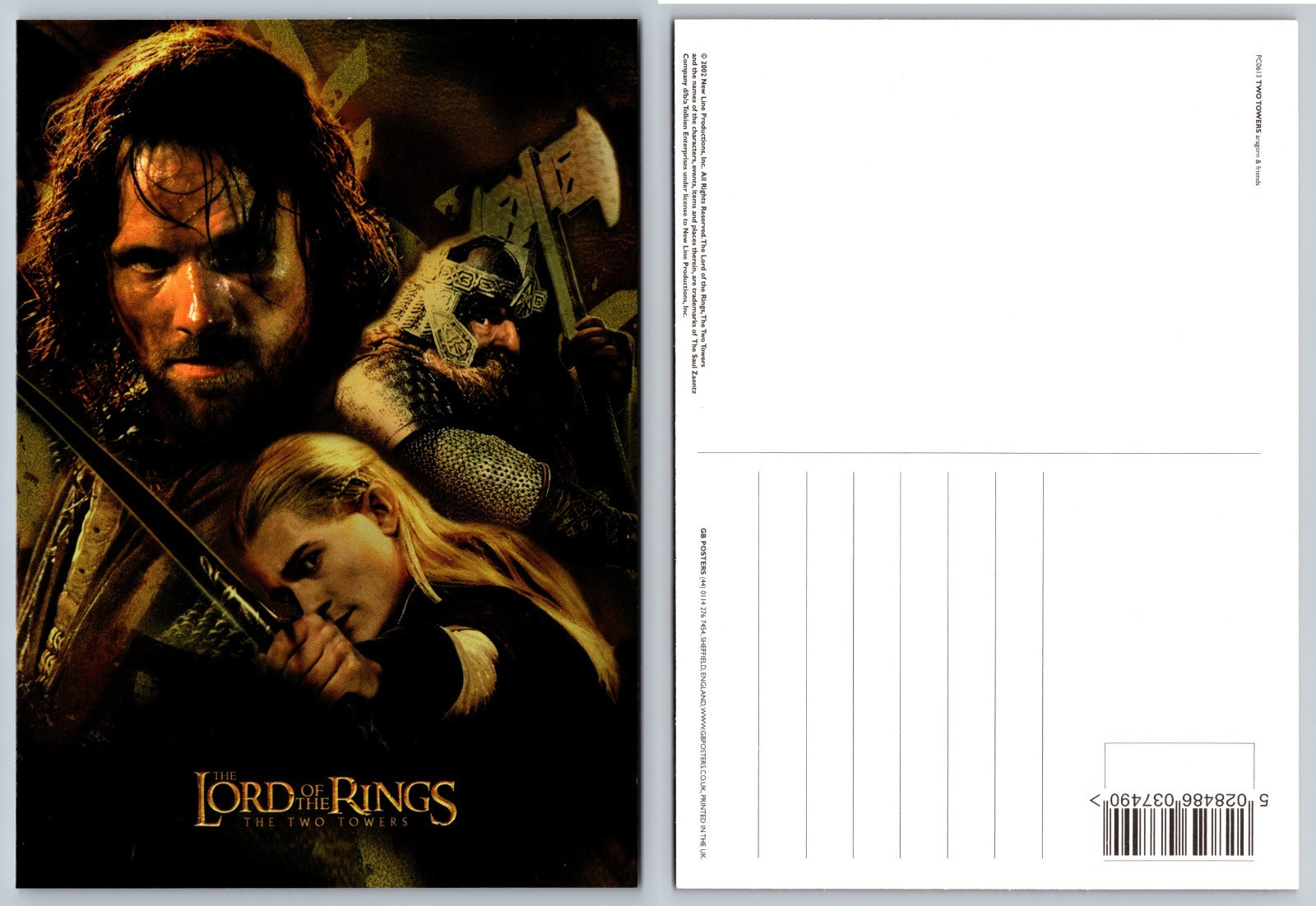 Continental Lord Of The Rings Characters Postcard Continental Lord Of The Rings Characters Postcard