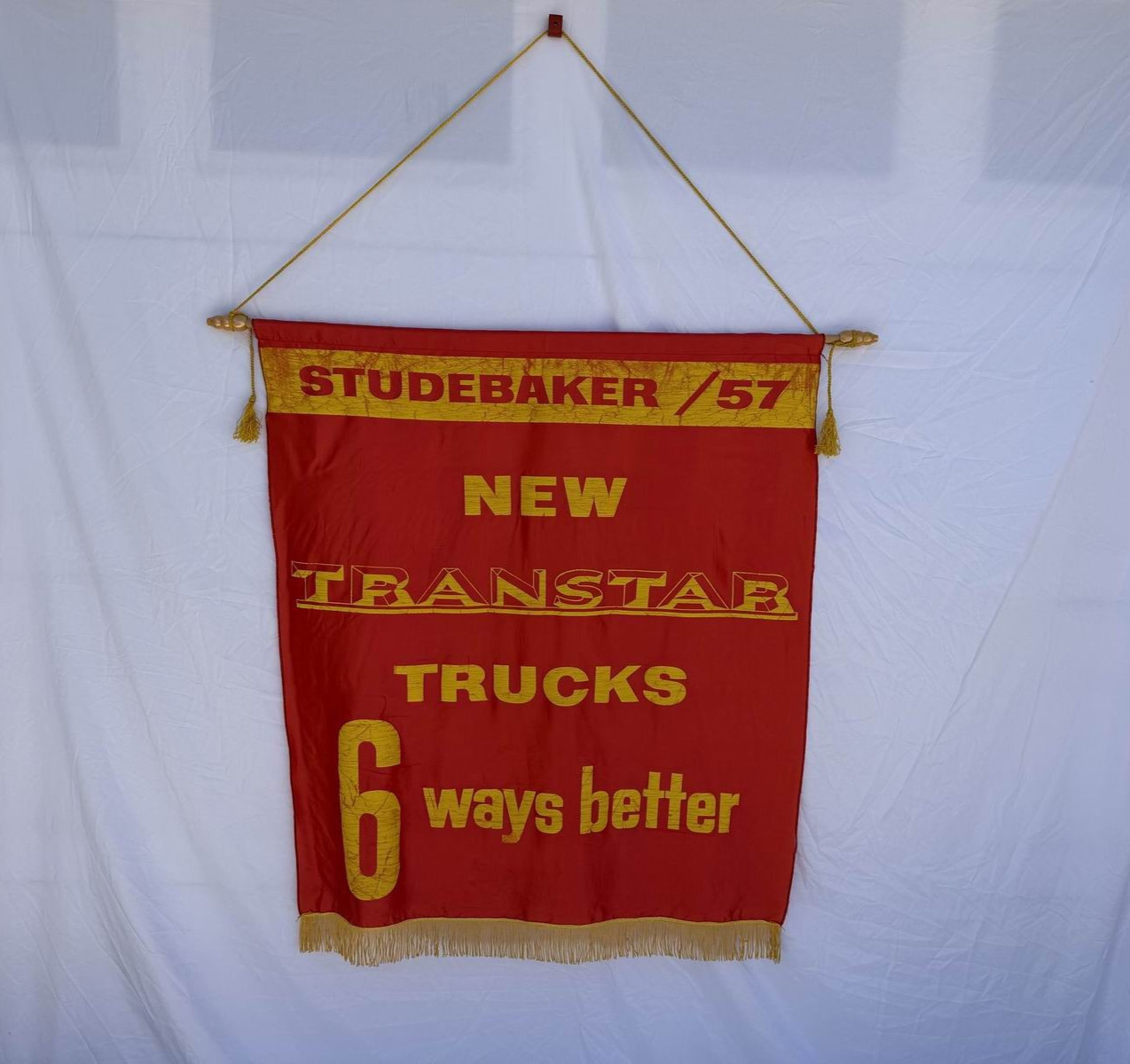 VTG Studebaker / 57 New Transtar Trucks 6 Ways Better Dealership Showroom Banner VTG Studebaker / 57 New Transtar Trucks 6 Ways Better Dealership Showroom Banner