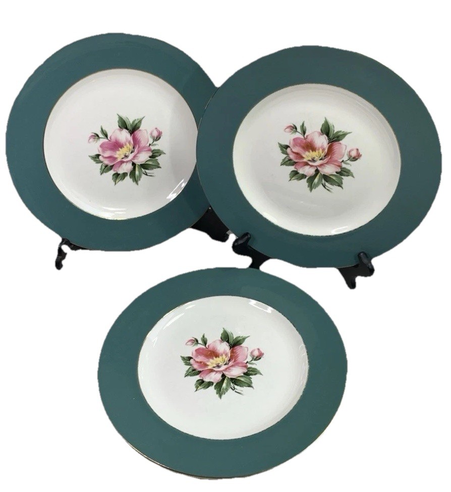 Vtg Homer Laughlin 3 Empire Green Dinner Plates Semi Vitreous 10 Vtg Homer Laughlin 3 Empire Green Dinner Plates Semi Vitreous 10