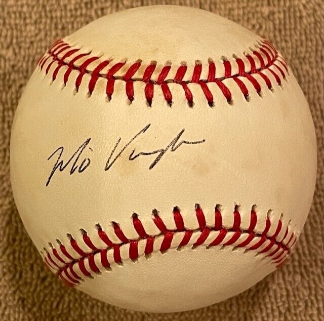 Mo Vaughn Signed Autographed American League Baseball w/ Ball Cube Red Sox