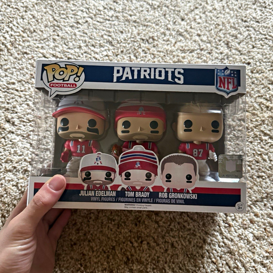 Funko Pop Football NFL New England Patriots 3- Pack Edelman Brady Gronkowski