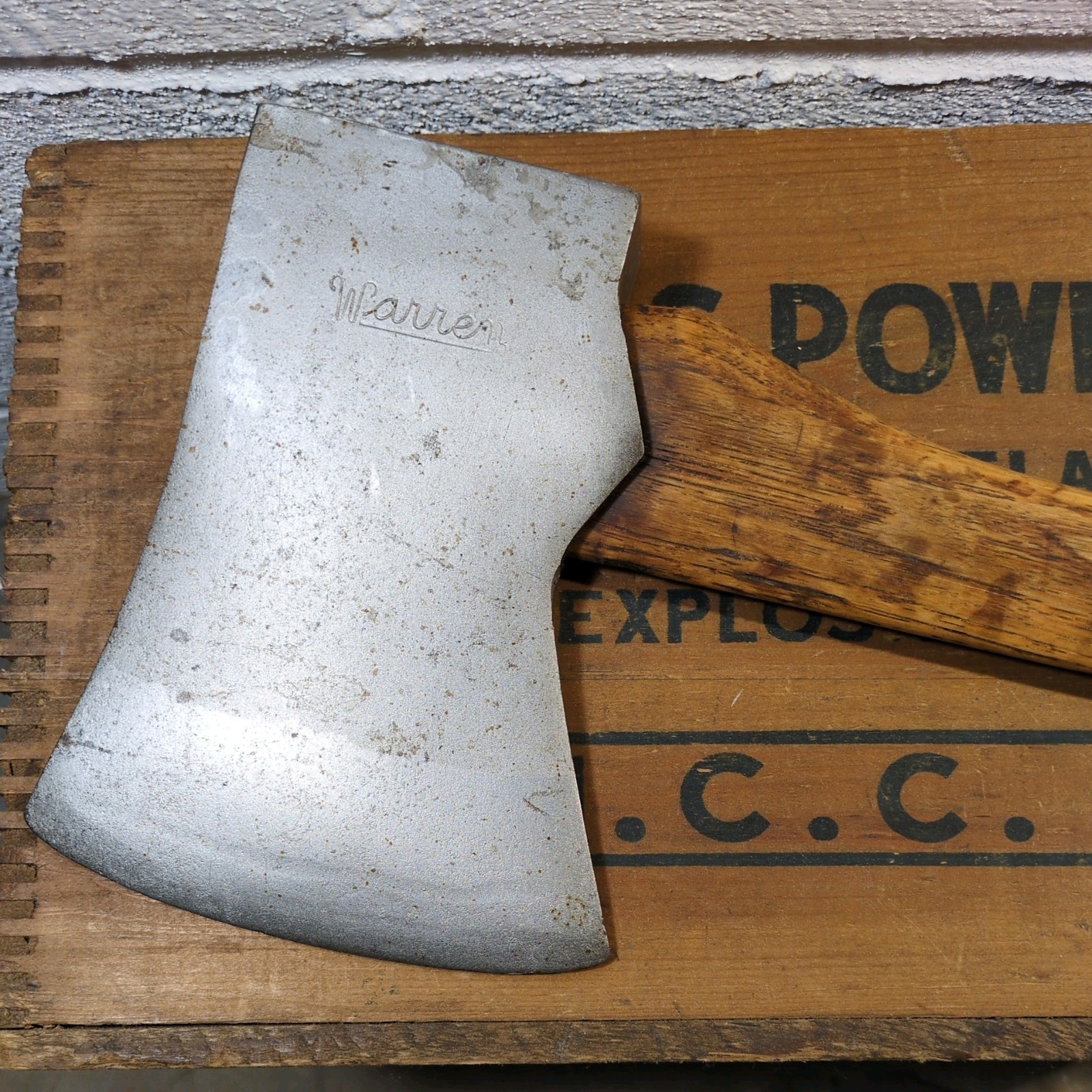 Vintage Warren Axe and Tool Co. 3.5 lb Jersey Miners Axe, Original Handle Vintage Warren Axe and Tool Co. 3.5 lb Jersey Miners Axe, Original Handle