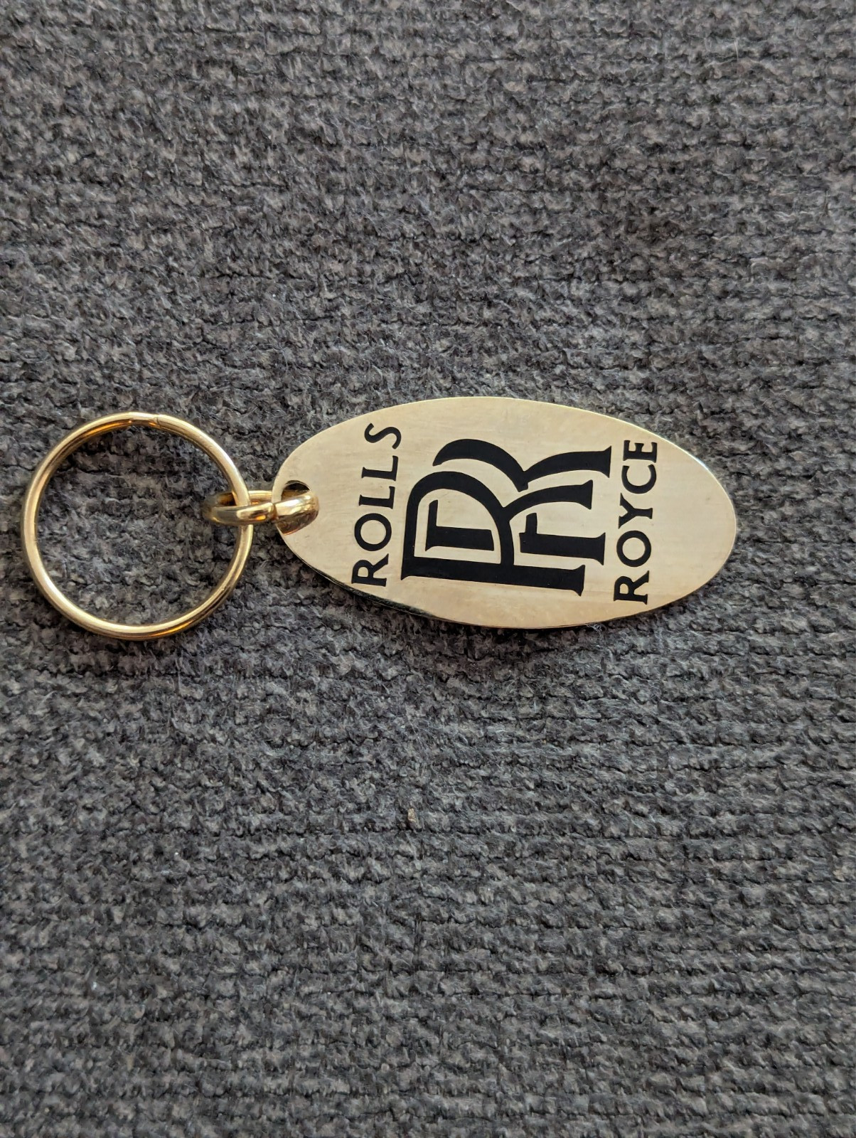 Vintage Solid Brass Rolls Royce RR Promotion Car Key Fob Chain 1970s 1980s Vintage Solid Brass Rolls Royce RR Promotion Car Key Fob Chain 1970s 1980s