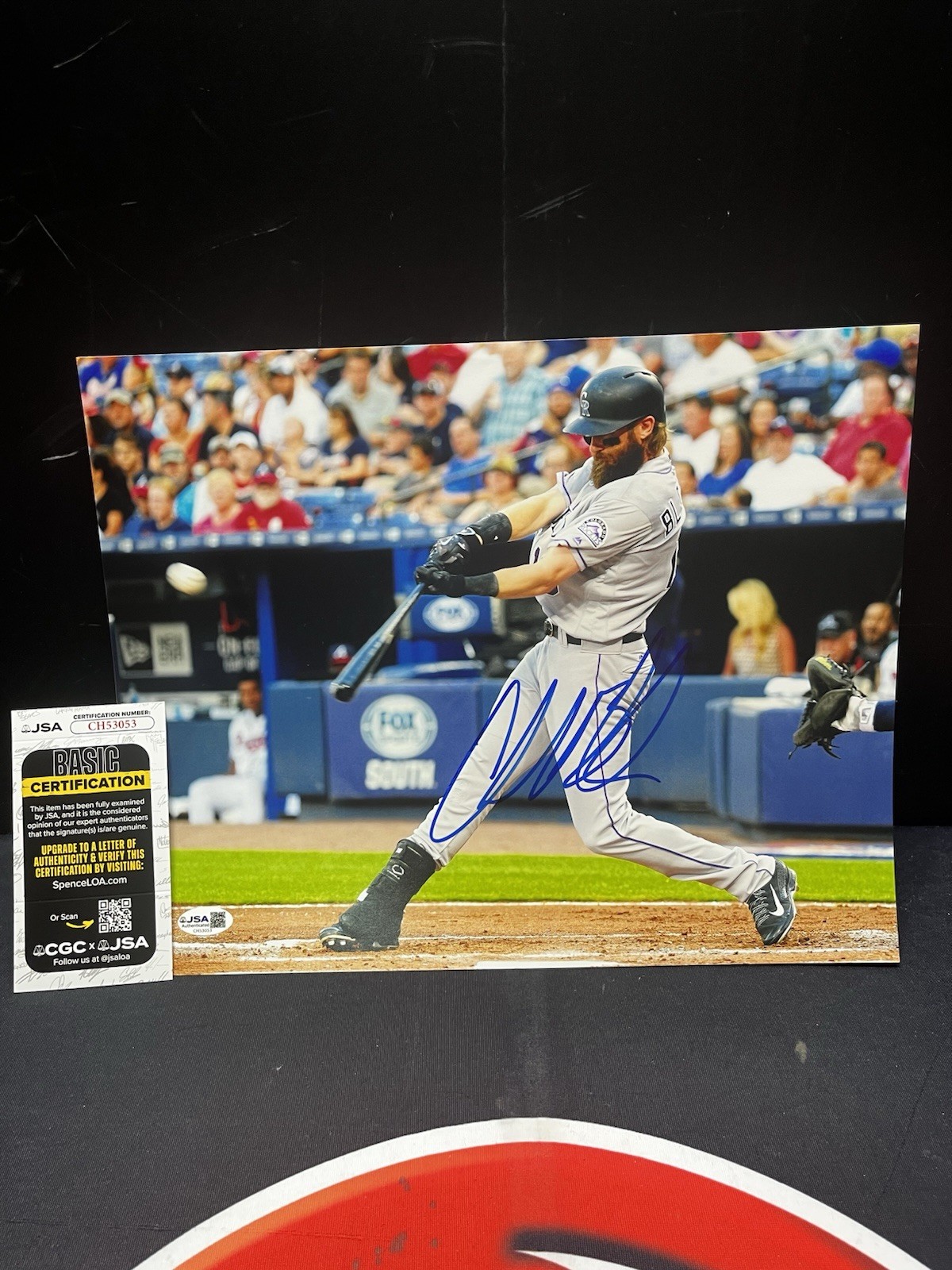 Charlie Blackmon Autographed Colorado Rockies Signed 11x14 Photo JSA COA Charlie Blackmon Autographed Colorado Rockies Signed 11x14 Photo JSA COA
