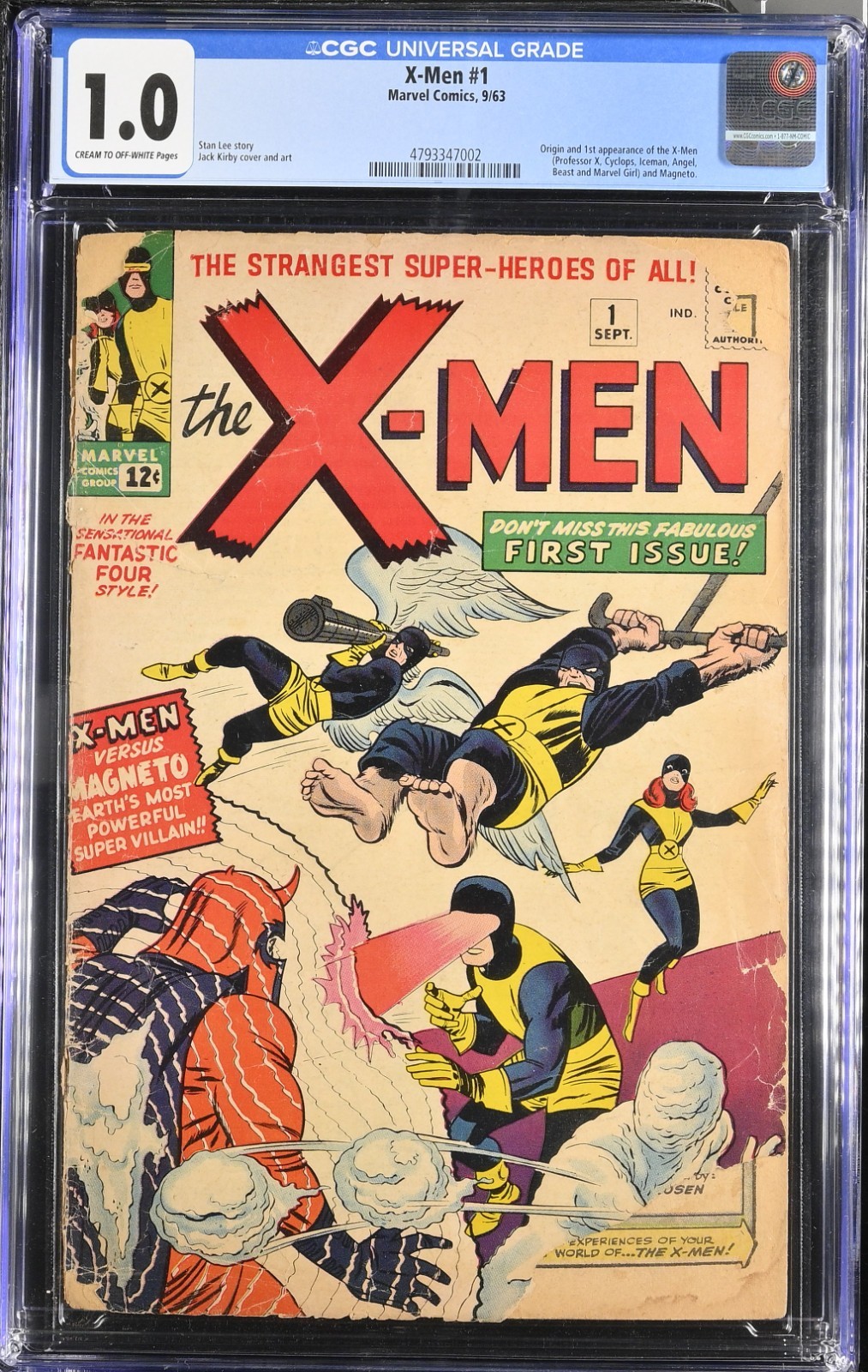 X-Men #1 CGC 1.0 Nice Book with Great Colors 1st X-Men and Magneto 1963 X-Men #1 CGC 1.0 Nice Book with Great Colors 1st X-Men and Magneto 1963