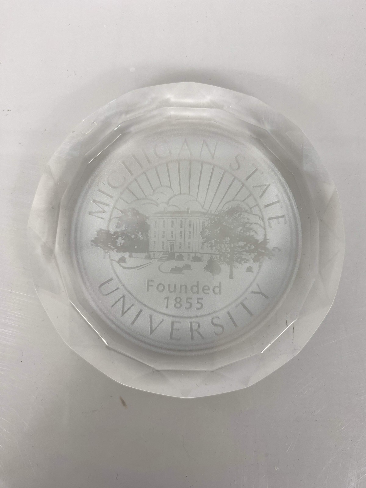 MSU Crystal Paperweight #3