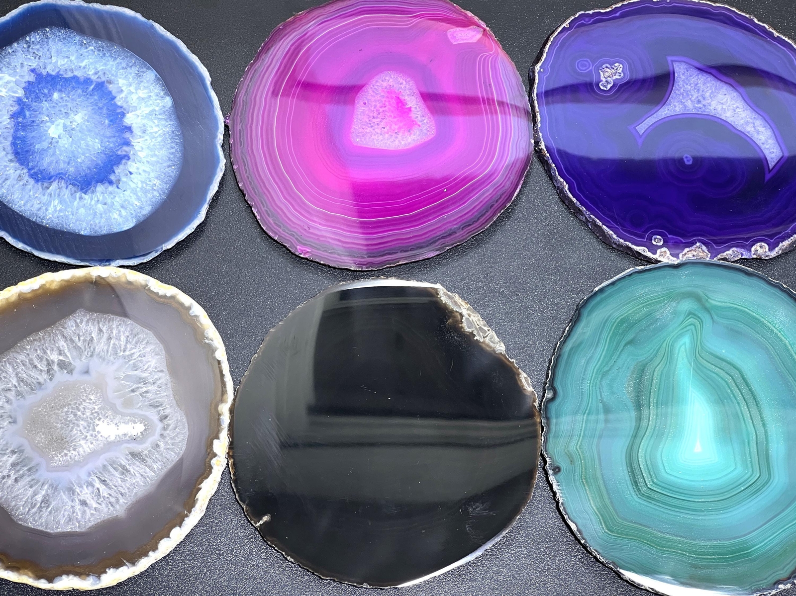 Large Round Circular Agate Slices (2 Pounds)(4.5 - 5.5 Inches)(Size #5) Two LBs Large Round Circular Agate Slices (2 Pounds)(4.5 - 5.5 Inches)(Size #5) Two LBs