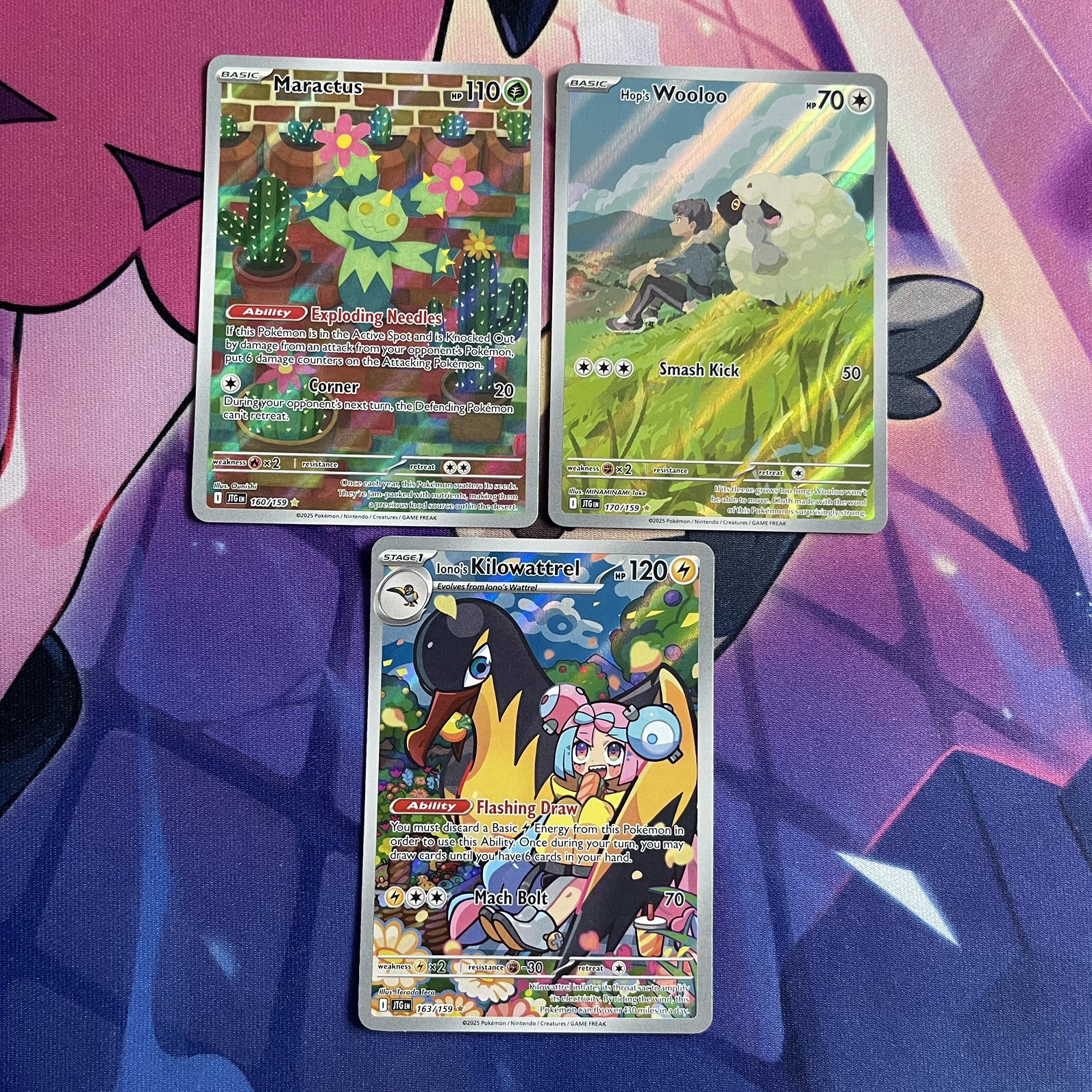 Pokemon TCG | Journey Together /159 English Illustration Rare X3 Card Bundle